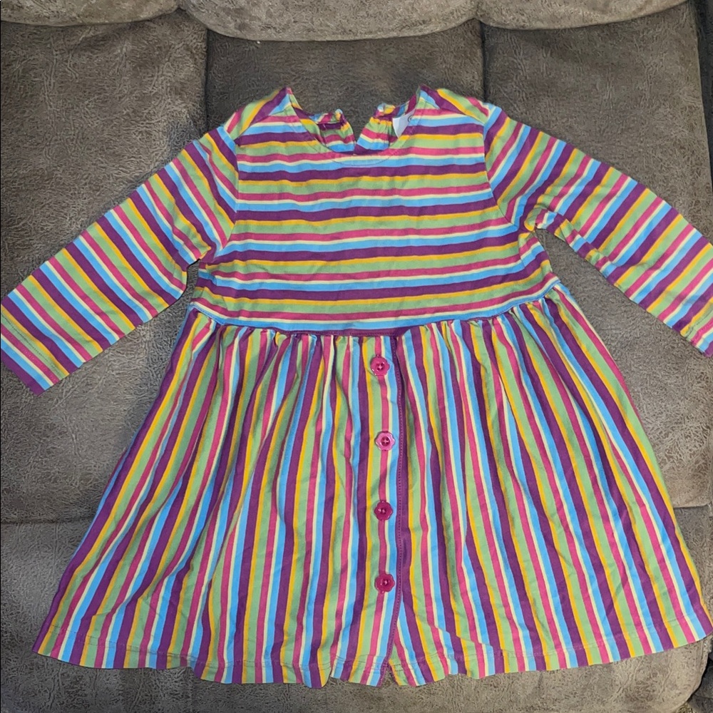 Hanna Andersson Multicolor Striped Kids Dress